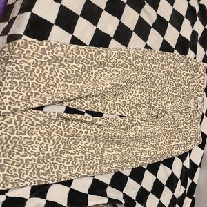 Low Rise Light Cheetah Print Jeans